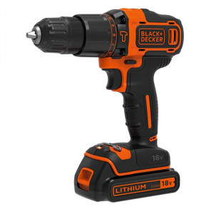 Masina de gaurit si insurubat cu percutie Black+Decker BDCHD18KB2, cu acumulator