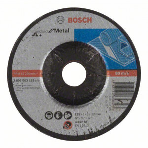 BOSCH - Disc abraziv pentru slefuire metal 125x6x22.23mm, A 24 P BF [2608603182]