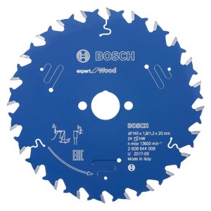 BOSCH - Panza fierastrau circular HM Standard Wood, 140x1.8/1.3x20mm, 24 dinti [2608644008]