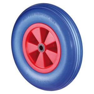 BS ROLLEN - Roata rezistenta la perforare PU, 400mm, plastic, profil canelat [D16.400]