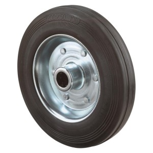 BS ROLLEN - Roata cauciuc 200mm, negru, zincata [B55.200]