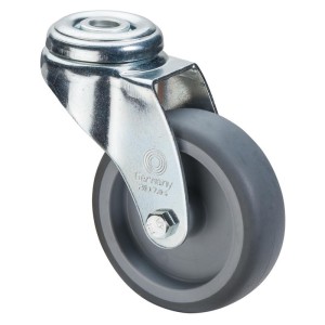 BS Rollen - Rola pivotanta 75 mm, orificiu pentru spate a301, roata din cauciuc, gl a301.a80.075 [A301.A80.075]