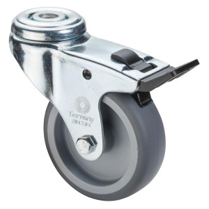 BS Rollen - Rola pivotanta 75 mm, roata din cauciuc din spate a321, gl, fixa a321.a80.075 [A321.A80.075]