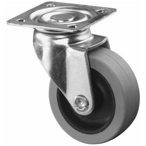 BS Rollen - Rola pivotanta 80mm, placa a200, roata cauciuc, gl a200.a80.080 [A200.A80.080]
