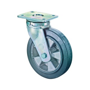 BS Rollen - Rotita pivotanta 300mm rr100.b80 placa, elastic negru, kl rr100.b80.300 [RR100.B80.300]