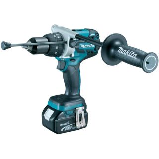 Masina de gaurit si insurubat cu percutie Makita DHP458RFJ, cu acumulator