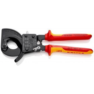 Cleste pentru taiat cabluri cu clichet Knipex 250 mm VDE