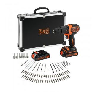 Masina de gaurit si insurubat cu percutie Black+Decker BDCHD18BAFC, cu acumulator