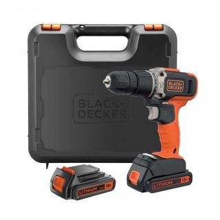Masina de gaurit si insurubat cu percutie Black+Decker BCD003C2K, cu acumulator
