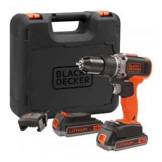 Masina de gaurit si insurubat cu percutie Black+Decker BCD003MEM2K, cu acumulator