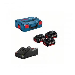 Set 3 acumulatori Bosch GBA, 18V, 5.0Ah si incarcator GAL 18V-40 CV