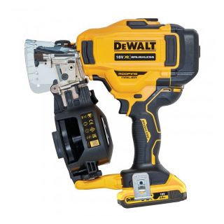 Pistol pentru batut cuie in acoperis Dewalt DCN45RND2, 18V, cu acumulator