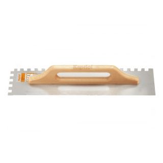 Gletiera Kapriol zimtata cu maner lemn 14x50cm 12x12mm