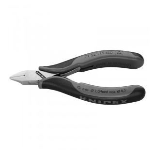 Cleste cu tais Knipex cu cap plat ascutit 115mm ESD