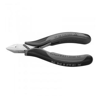 Cleste cu tais Knipex cu cap plat ascutit slefuit 115mm ESD