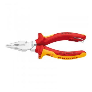 Cleste combinat/patent Knipex ascutit cu maner multicomponent 145mm VDE cu agatatoare
