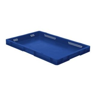 Cutie stivuibila LA-KA-PE TK600/50-0 600x400x50mm albastra fara maner
