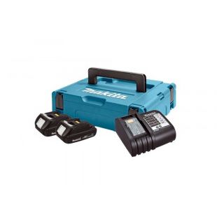 Set 2 acumulatori Makita BL1815N LXT, 18V, 1.5Ah si incarcator DC18RC