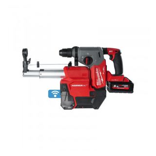 Ciocan rotopercutor Milwaukee M18 ONEFHXDEL-552C, SDS Plus, 18V, 2.5J, cu acumulator