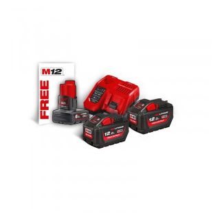 Set 3 acumulatori si incarcator Milwaukee M18HNRG-122