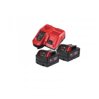 Set 2 acumulatori si incarcator Milwaukee M18 NRGCR-502