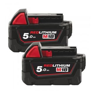 Set 2 acumulatori Milwaukee M18 B52, 18V, 5.0Ah