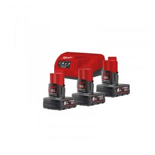 Set 3 acumulatori si incarcator Milwaukee M12 NRG-603