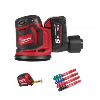Slefuitor orbital Milwaukee M18 BOS125-502B, 125mm, cu acumulator