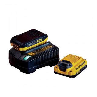 Set 2 acumulatori si incarcator Stanley SFMCB12D2