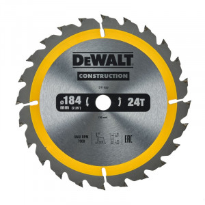 DeWALT - Disc Construction pentru fierastrau circular de mana 184x16x1.8mm [DT1939-QZ]