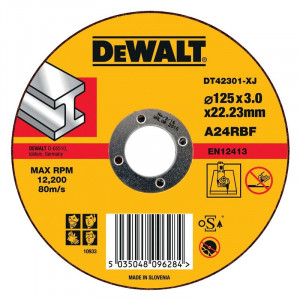 DeWALT - Disc debitare metal, 125x22.23x3m [DT42301-XJ]