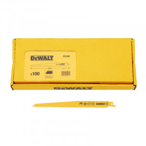DeWALT - Lama fierastrau alternativ Bi-Metal pentru taiere rapida in lemn cu cuie 228mm, 100 bucati [DT2320-QZ]