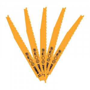DeWALT - Panza BiM pentru fierastrau sabie 203mm, 5 bucati [DT2406-QZ]