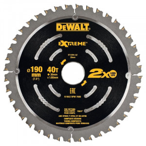 DeWALT - Panza fierastrau circular EXTREME, 190mm, 40 de dinti [DT4394-QZ]