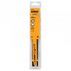 DeWALT - Panza HCS cu dinti progresivi pentru fierastrau sabie 203mm, 5 bucati [DT2402-QZ]