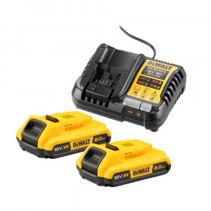 Set 2 acumulatori si incarcator Dewalt DCB1104D2