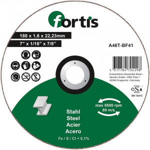 fortis - Disc de debitat otel/inox 180x1.6mm [4317784704298]