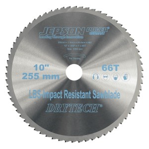Jepson - Panza fierastrau circular HM Drytech pentru otel subtire, 255x25.4x1.5mm, 66 dinti [72225566]