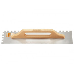 Gletiera Kapriol zimtata cu maner lemn 14x50cm 10x10mm