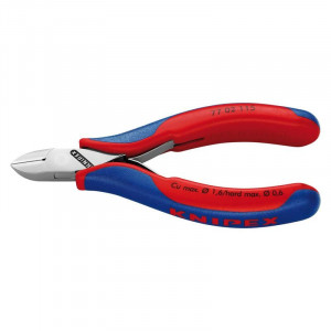Cleste cu tais Knipex cap plat maner bicomponent 115mm