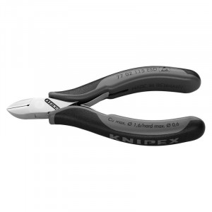 Cleste cu tais Knipex cap plat maner bicomponent 115mm ESD