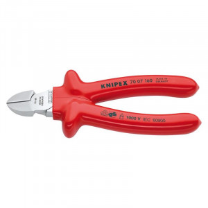 Cleste cu tais lateral Knipex cromat 180mm VDE