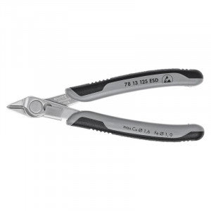 Cleste cu tais Knipex cu cap inclinat V2A 125mm ESD