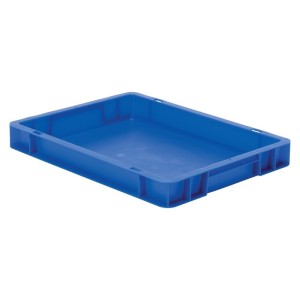 Cutie stivuibila LA-KA-PE TK400/50-0 400x300x50mm albastra fara maner