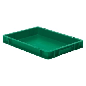 Cutie stivuibila LA-KA-PE TK400/50-0 400x300x50mm verde fara maner