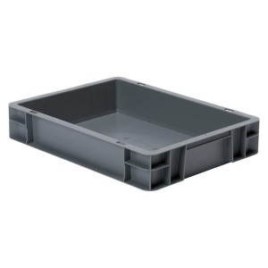 Cutie stivuibila LA-KA-PE TK400/75-0 400x300x75mm gri fara maner