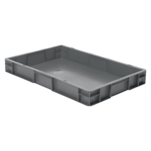 Cutie stivuibila LA-KA-PE TK600/75-0 600x400x75mm gri fara maner