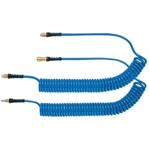 Ludecke - Furtun aer comprimat spiralat, albastru, cuplaj si conector, NW 7.2, 12x8mm, 6m [4064564110496]