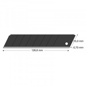 Lutz Blades - Lama cutter neagra 25mm, 10 bucati [2048.0700]