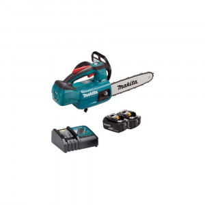 Makita - Fierastrau cu lant 25cm, DUC254Z cu 2 acumulatori Li-Ion 18V, 6.0Ah, incarcator DC18RC, Makpac1 [MET - 13915]